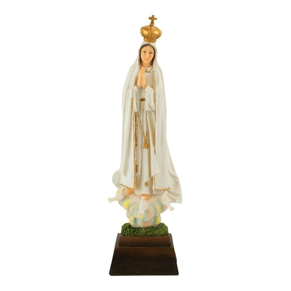 Imagem Estátua Nossa Senhora Fátima Grande Resina - 49.5cm