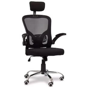 Cadeira Ergonômica Eurynom Giratória para Escritório e Home Office com Encosto Reclinável e Apoio Lomba, Preto