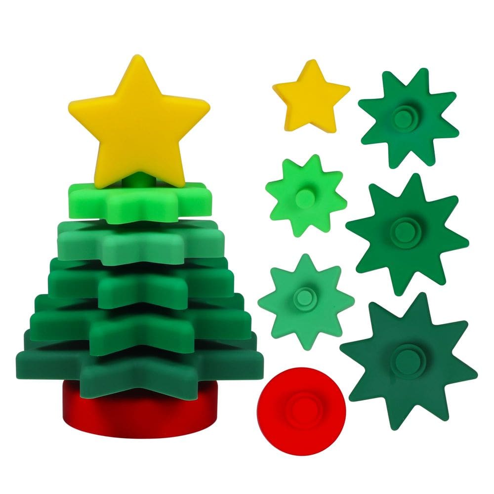 Árvore de Natal ALLABC Silicone para crianças pequenas, mesa de 15 cm