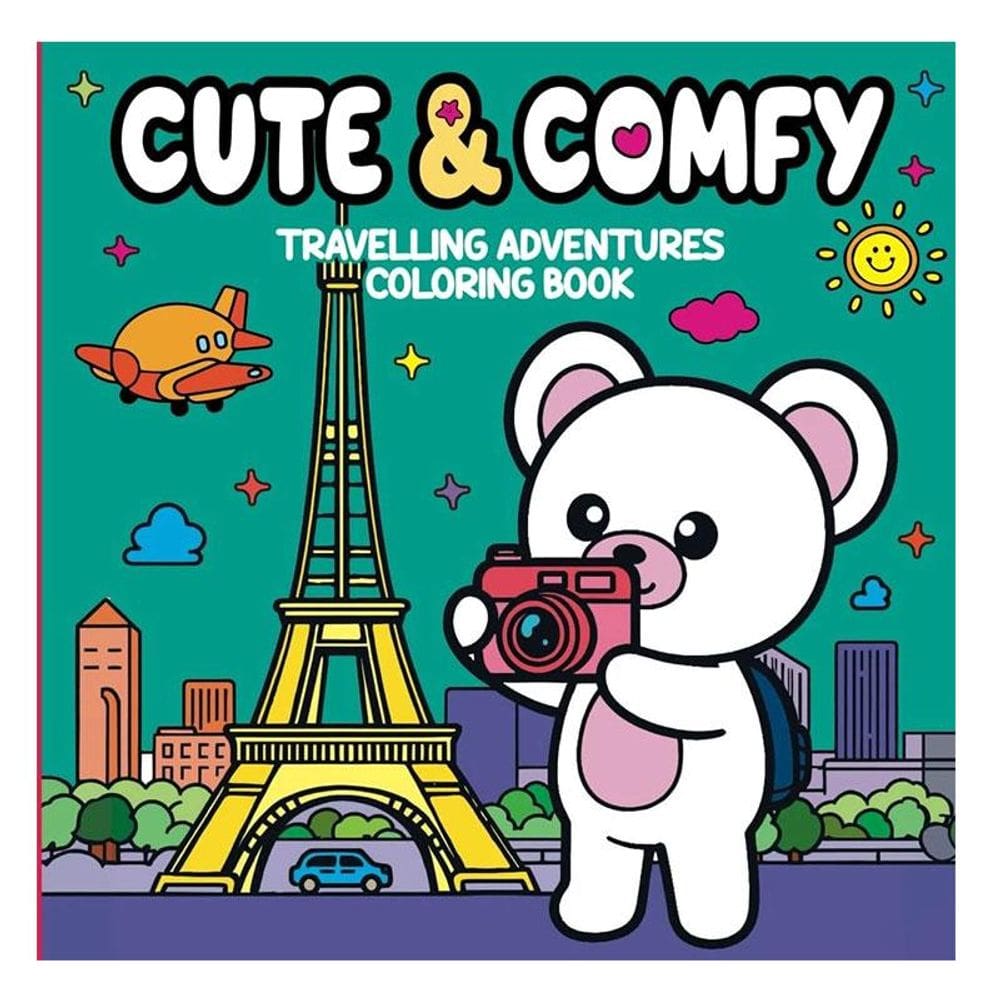 Livro para Colorir Travelling Adventures Coloring Book Viagem - Cute & Comfy