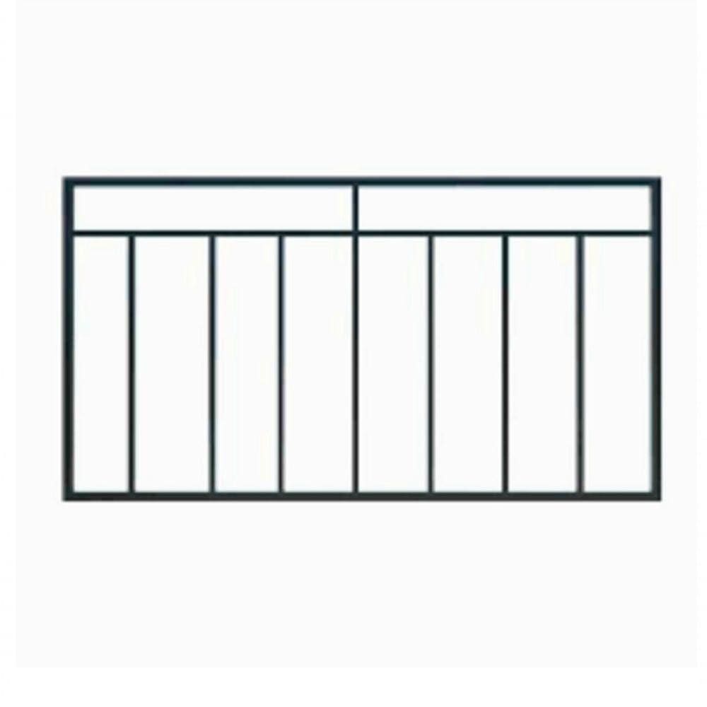 Cabeceira De Cama Grade Aço Ferro Robusto Cor Preto Largura 140cm Estilo Industrial Cb-05