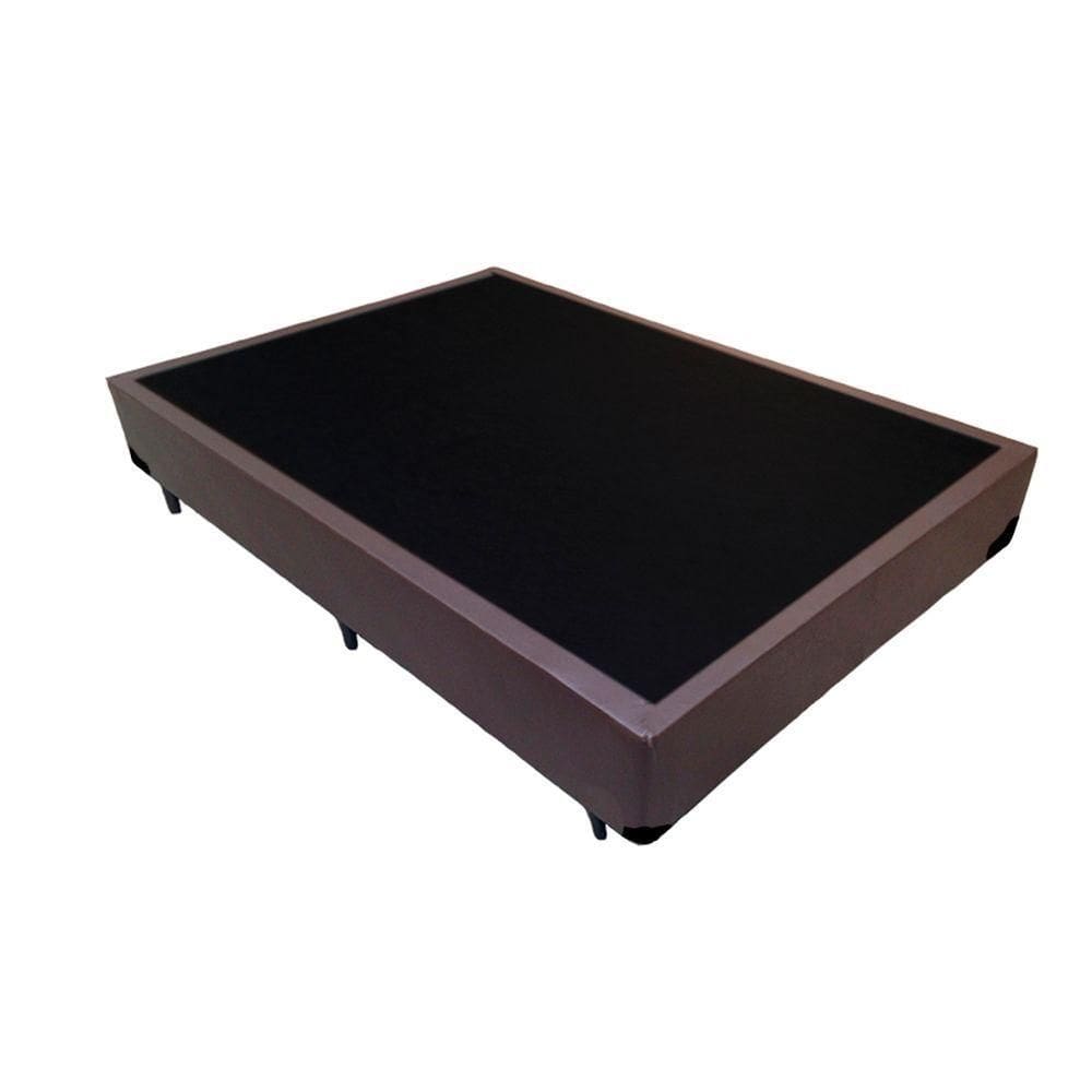 Cama Box Casal Sintético King Design Marrom 138x188x40