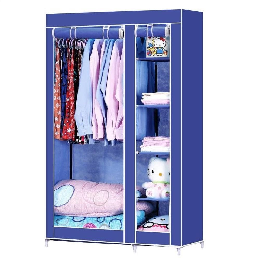 Guarda-Roupa Portátil Arara com Prateleiras e Cabideiro