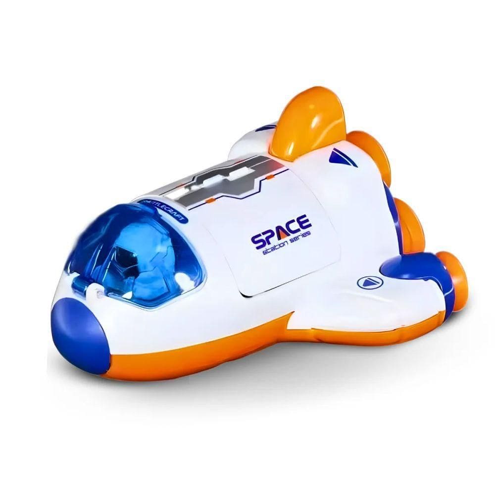 Nave Espacial Laranja Brinquedo Infantil Com Astronauta