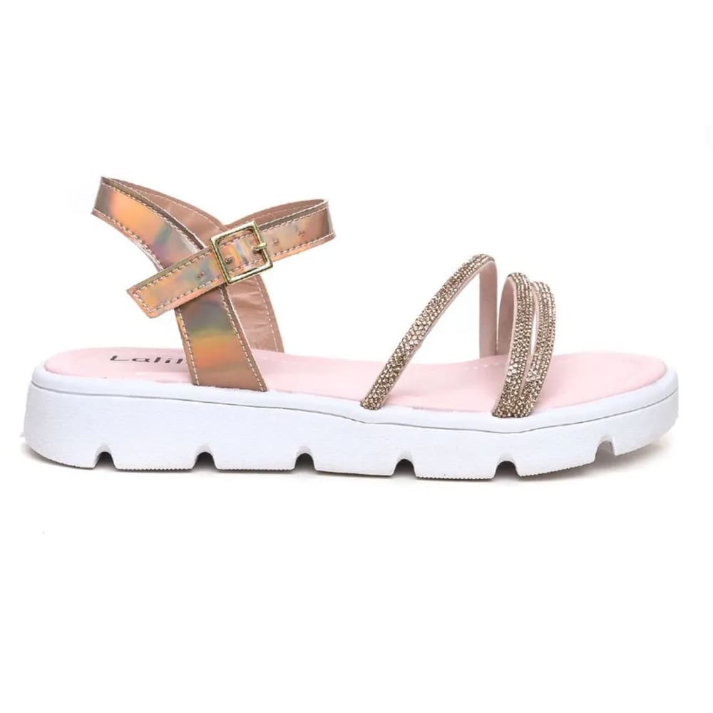Sandália Lalilu Confortável Estilosa Antiderrapante Infantil Nude