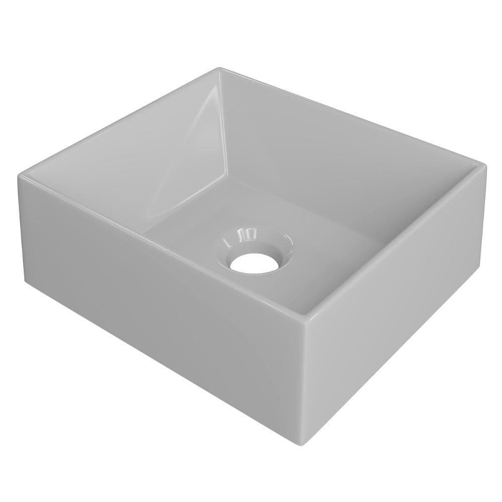 Cuba Pia De Apoio Para Banheiro Retangular 30cm Joy C08 Cinza - Mpozenato