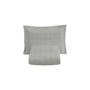 Kit Cobre Leito Matelado Dupla Face Soft 2 Peças Solteiro 100% Poliéster - acabamento com tonalidade Cinza