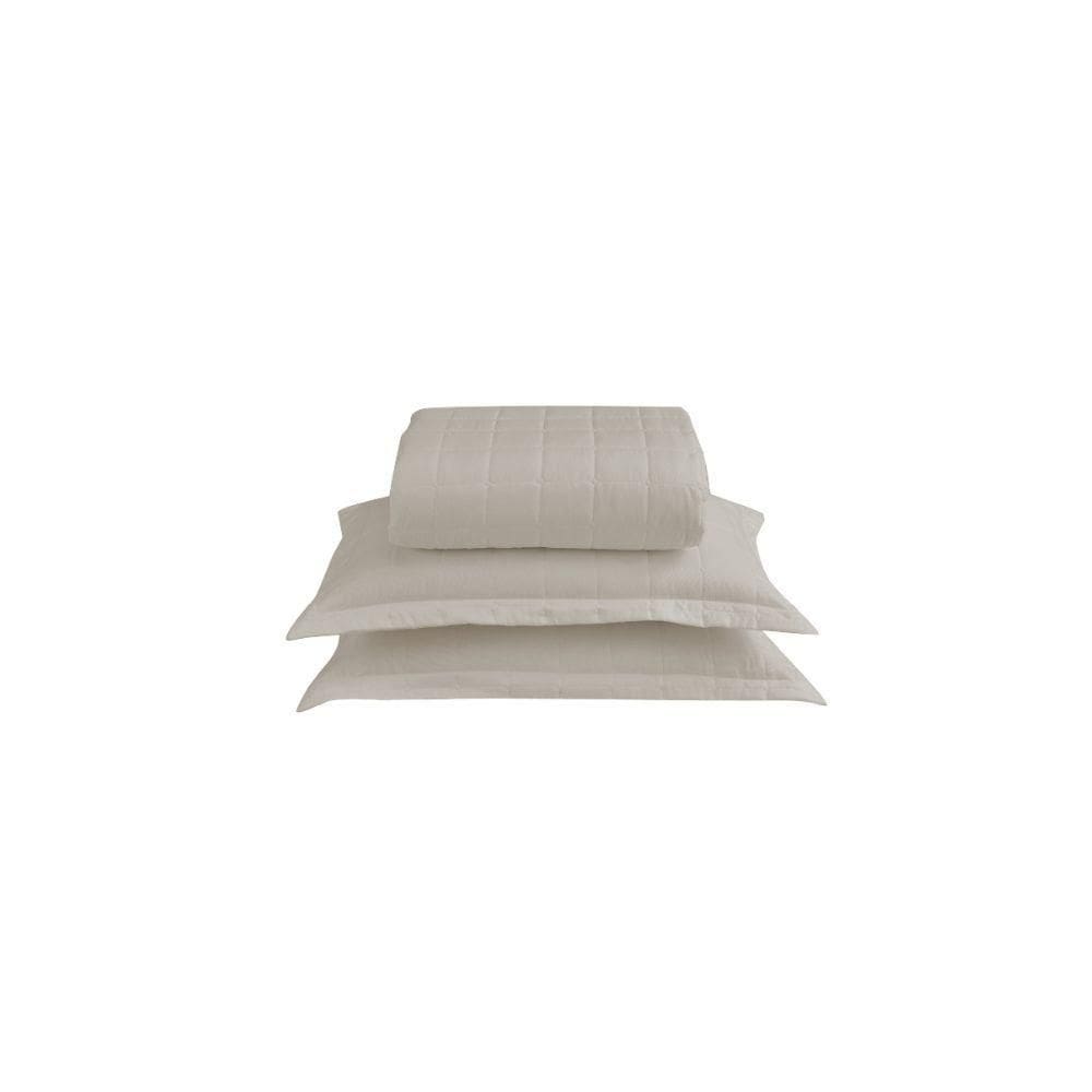 Kit Cobre Leito Matelado Dupla Face Soft 3 Peças Queen 100% Poliéster - em tonalidade Areia