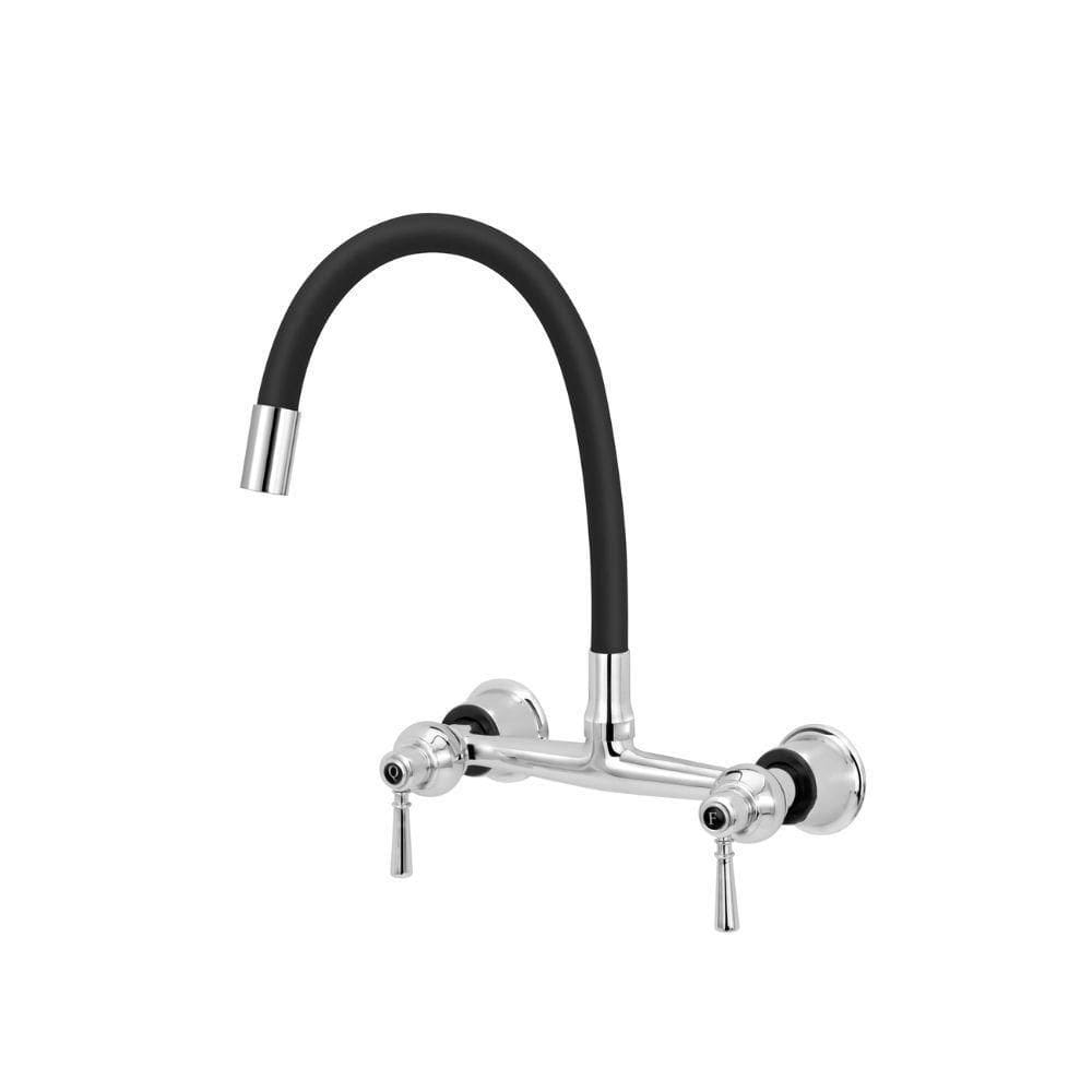 Torneira Misturador Gourmet Flexível Black Cozinha Parede