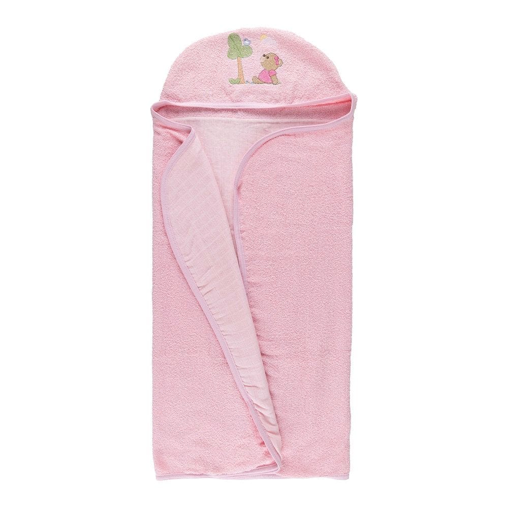 Toalha Para Bebes Com Fralda Macia e Capuz Bordado 70cm x 90cm 100% Algodão Gramatura 340g/m