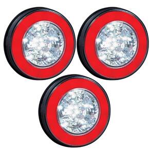 3 Lanterna Traseira Vermelho Halo Light Led 24v Luz Re