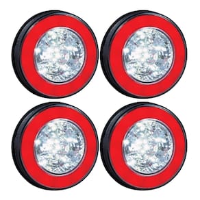 4 Lanterna Traseira Vermelho Halo Light Led 24v Luz Re