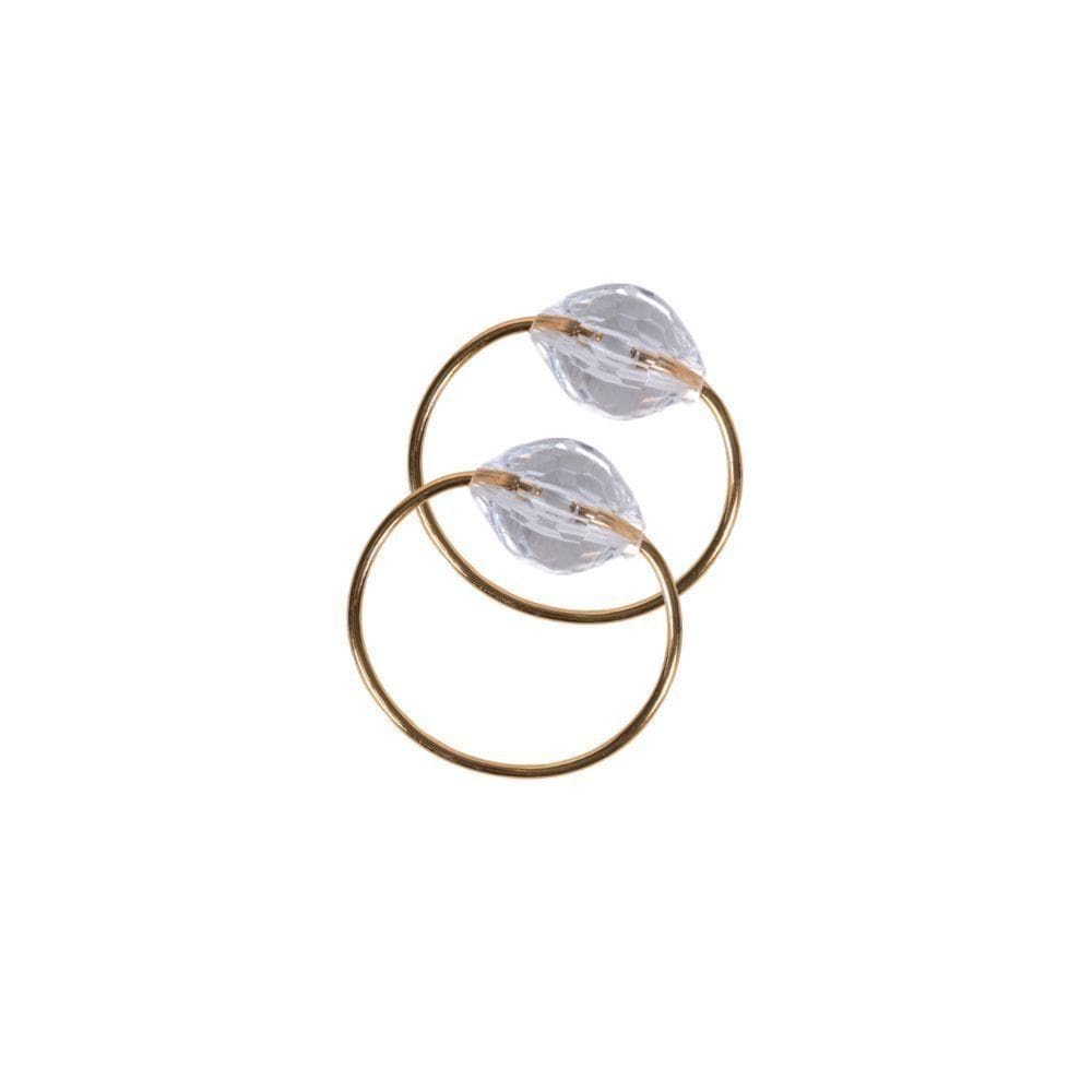 Kit Anel Para Guardanapos Cristalino 4cm X 3cm Argola - Dourada