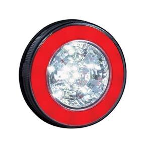 Lanterna Traseira Vermelho Cristal Halo Light Led 24v Luz Re