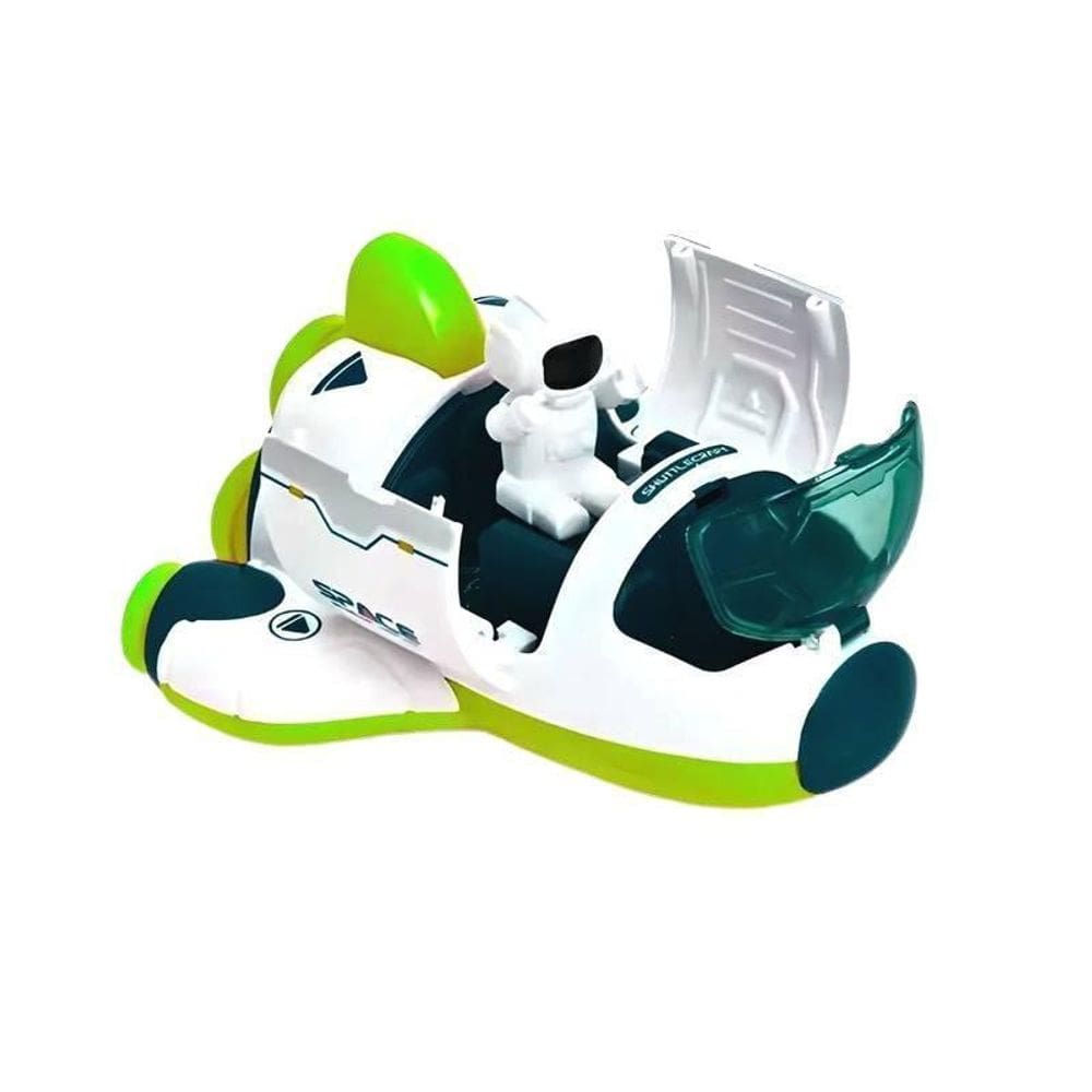 Nave Espacial Verde Brinquedo Infantil Com Astronauta