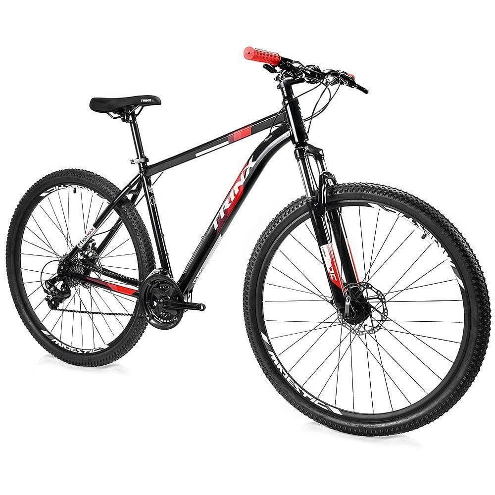 Bicicleta Quadro 19 Aro 29 Marcha E Suspensão Preto/Vermelho