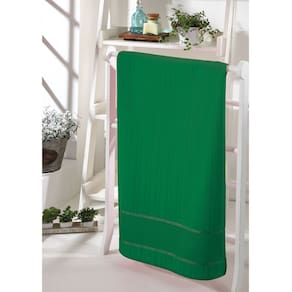 Toalha Banho Velour Para Bordar Bella Liso Verde 70X140Cm