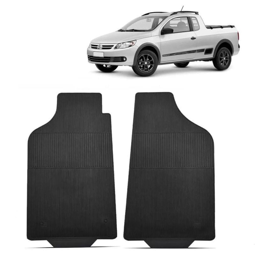 Tapete Borracha Da Cabine Vw Saveiro 2008 Até 2012 2 Peças
