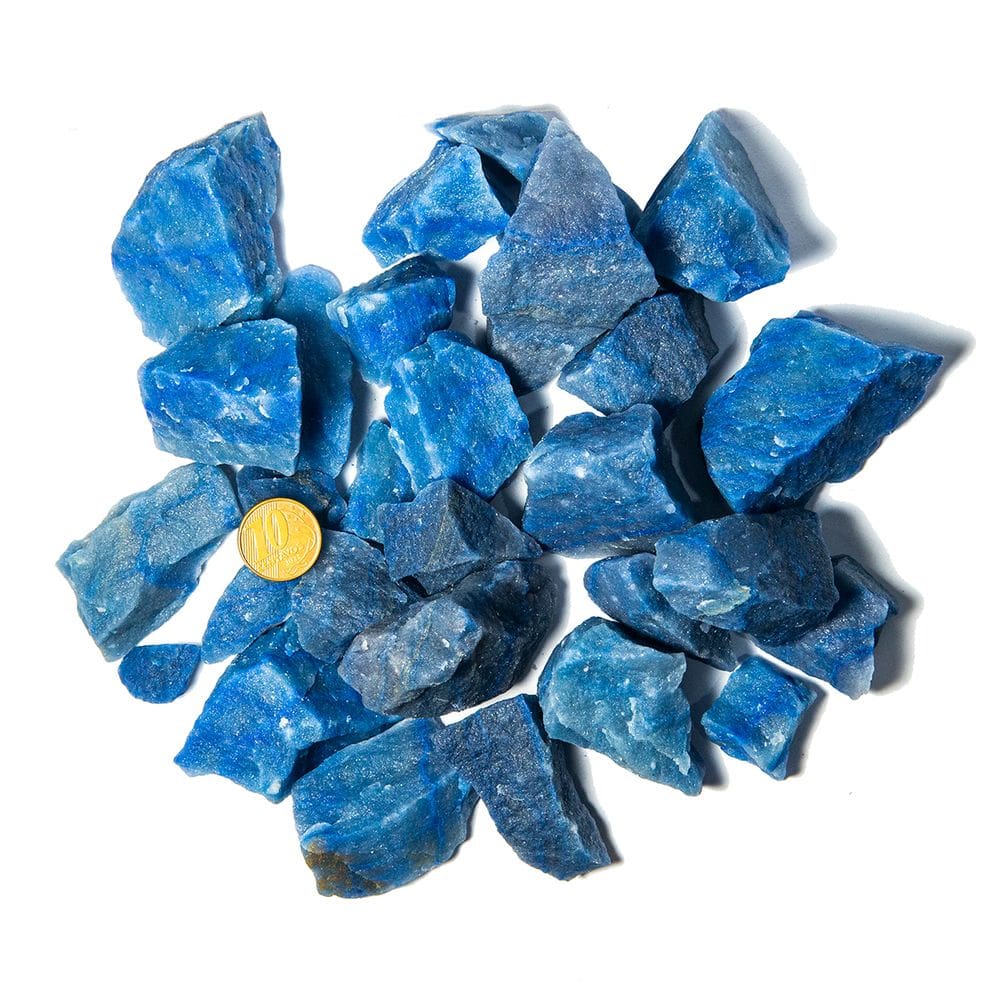 1 kg Pedras Brutas Quartzo Azul Cristal Tam Médio Classe A