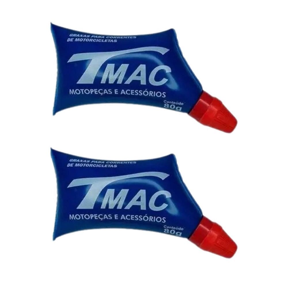 Kit 2 Graxa Branca Lubrificante Corrente Transmissão Moto