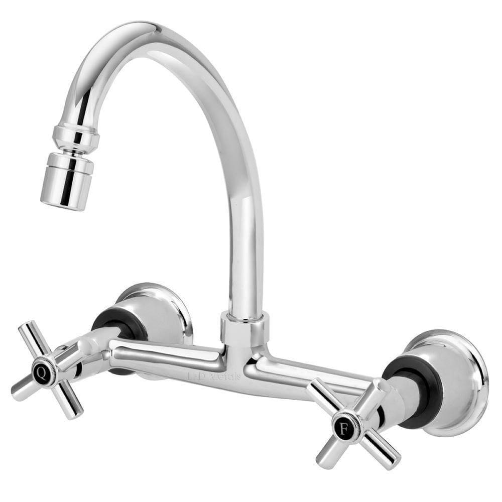 Torneira Misturador Cozinha Arejador Articulado Parede Cr.