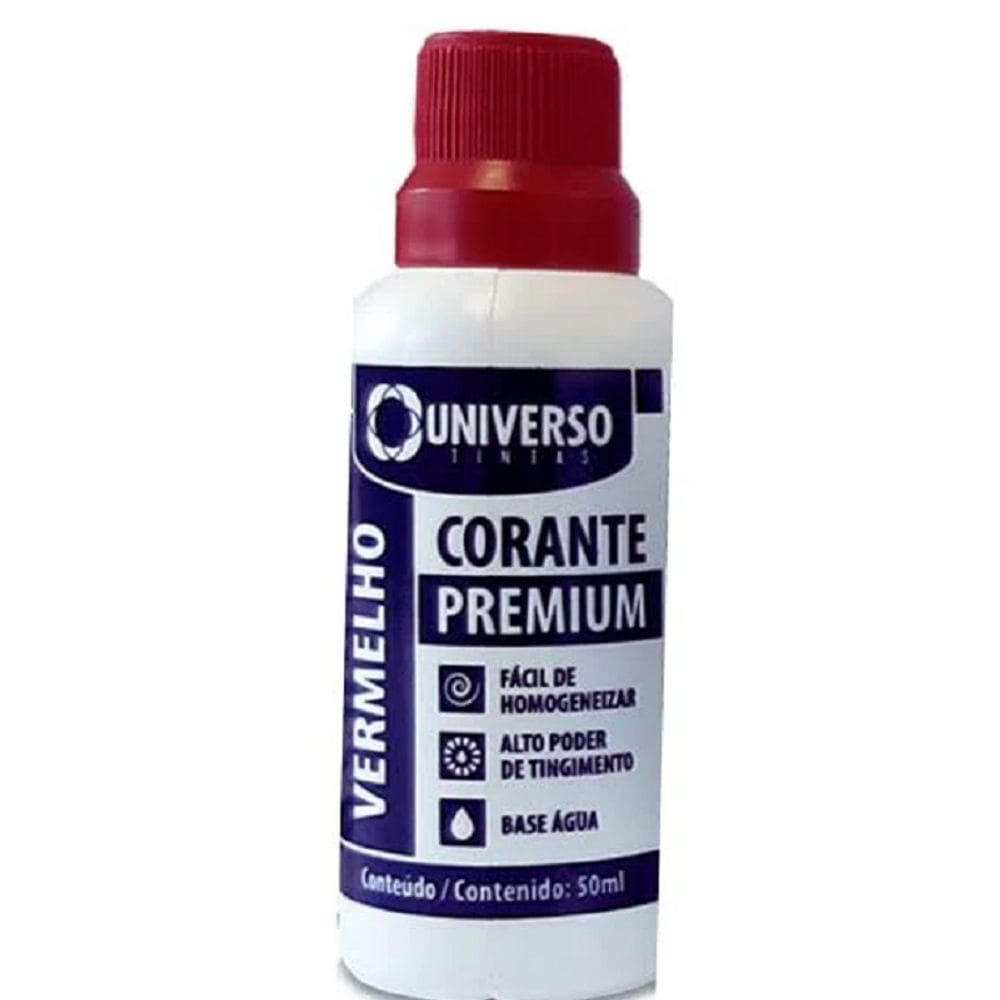 Corante Liquido 50ML Vermelho Universo