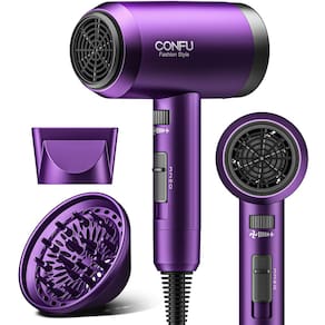 Secador de cabelo CONFU Ionic 1600W com difusor e bocal concentrador