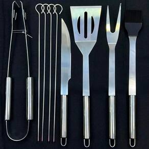 Kit Churrasco Profissional Completo Com Utensílios Inox