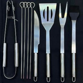 Kit Churrasco Profissional Completo Com Utensílios Inox