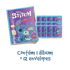 Kit Stitch - Super Scrapbook - Álbum Capa Cartão + 12 envelopes