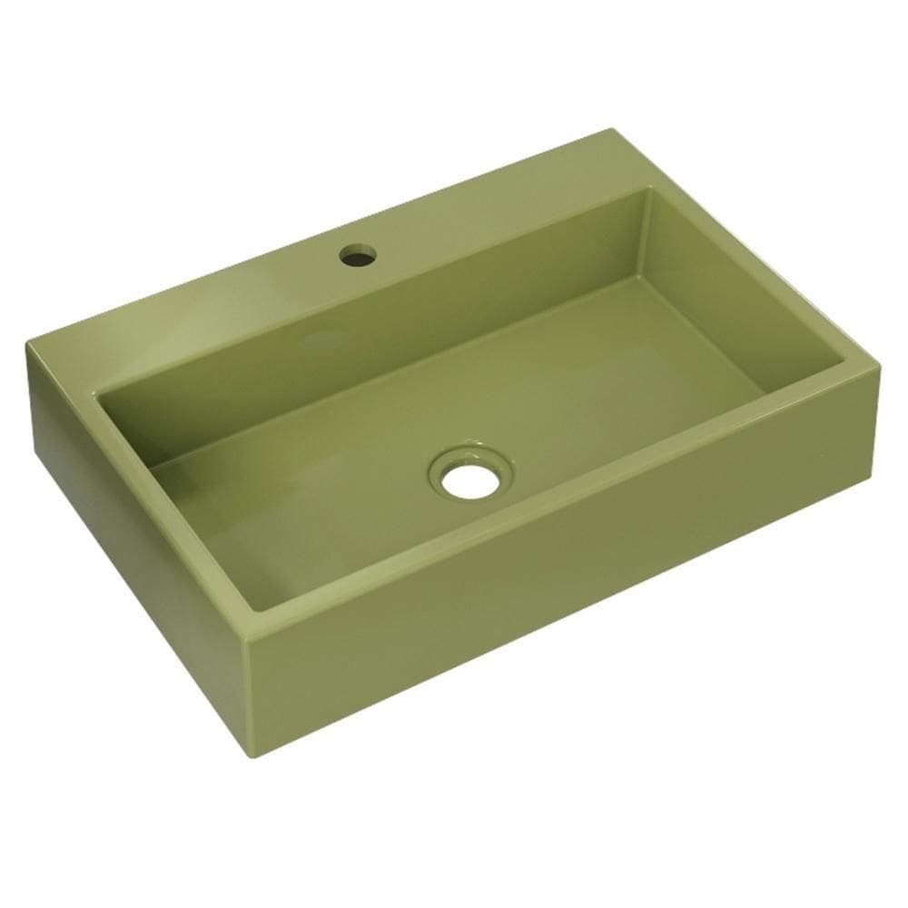 Cuba Pia De Apoio Para Banheiro Retangular 55cm Ivy C08 Verde - Mpozenato