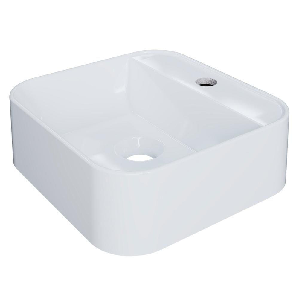 Cuba Pia Para Banheiro Quadrada 32cm ágata C08 Branco - Mpozenato