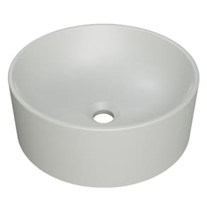 Cuba Pia Para Banheiro Redonda 34cm Sara C08 Cinza - Mpozenato