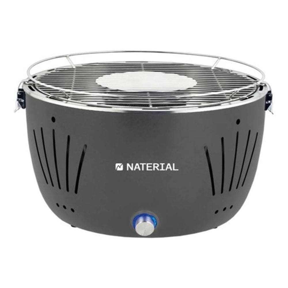 Table Grill Churrasqueira De Mesa Carvão Usb Pilha Cinza