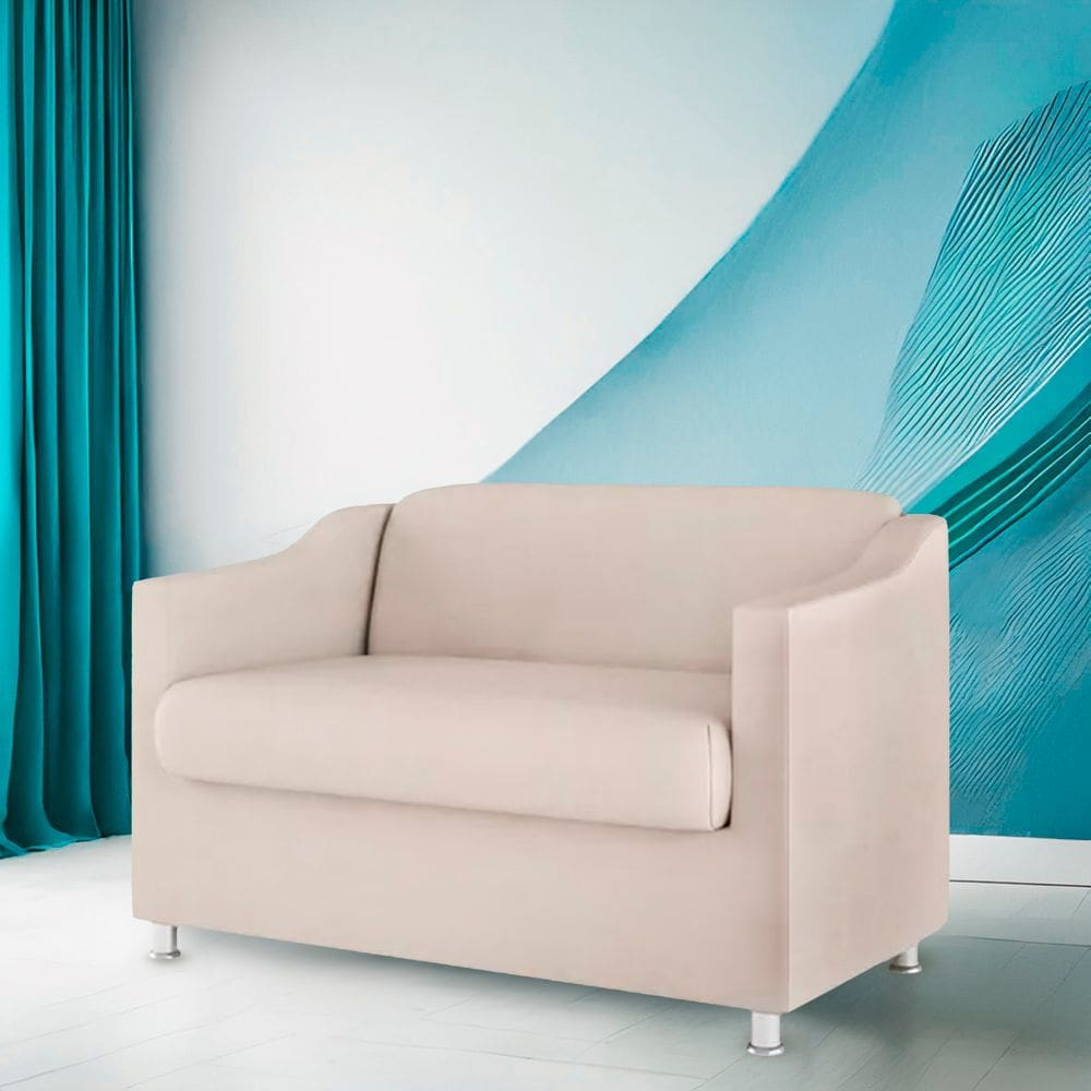 Namoradeira Bia Decorativa Reforçada Recepção Clinica Salão Sala De Estar Suede