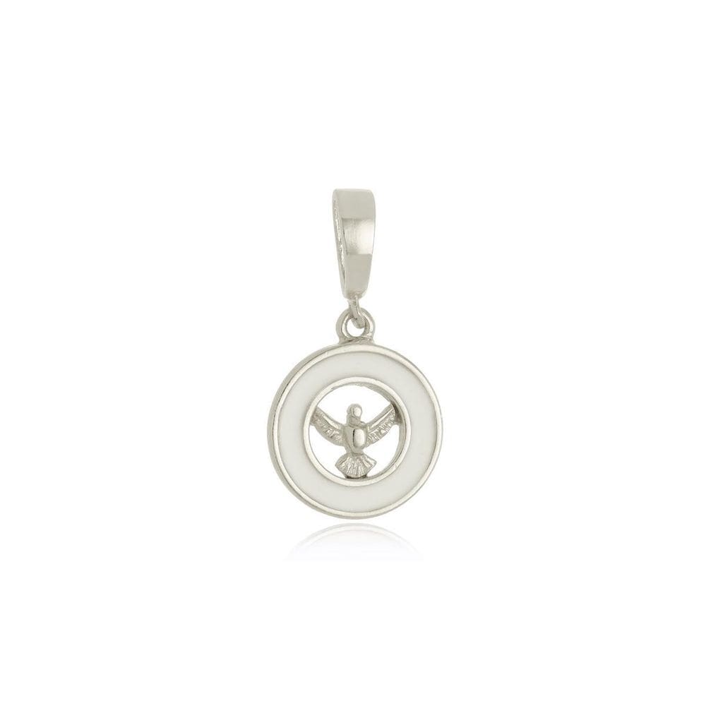 Pingente Divino Resinado - Ouro Branco