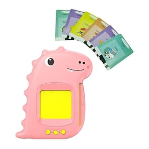 Brinquedo Apraxia Infantil Cartão Inglês Português Dino Rosa