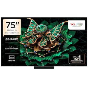 Smart TV TCL 75" QD-Mini LED 4K Google TV 144 Hz 2.1 canais com Subwoofer 4 HDMI Wi-Fi 75C7K