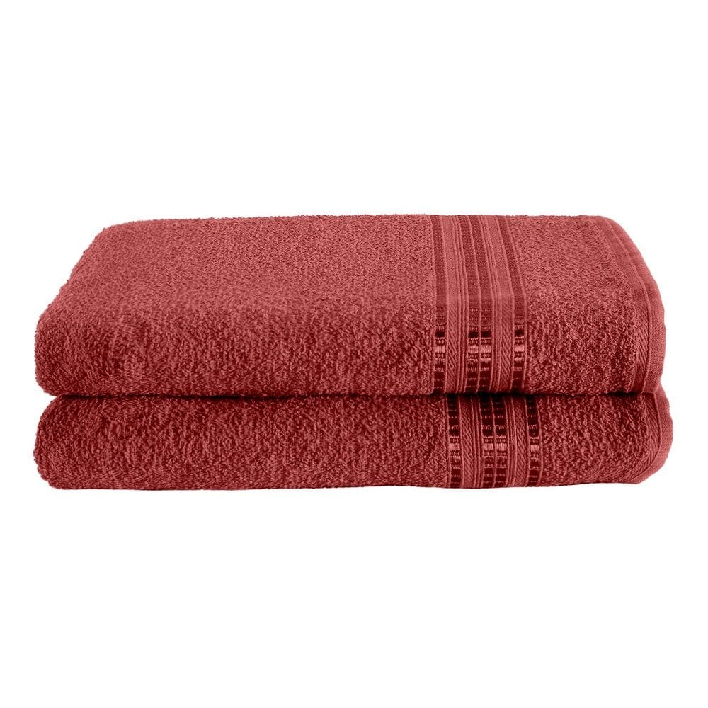 Kit 2 Toalhas de Banho 100% Algodão Linea