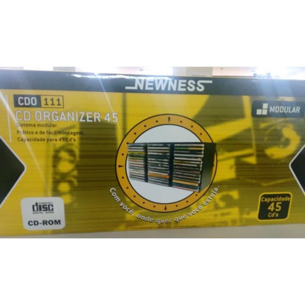 2 Porta Cd Newness Para 45 Cd`s + 1 Limpa Lentes