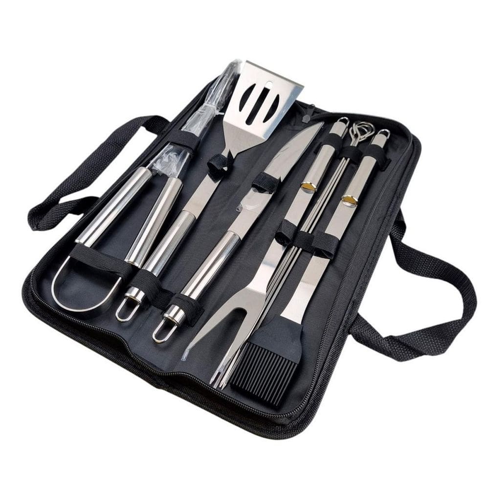Kit Churrasco Portátil Leve Ideal Para Camping Ou Viagem