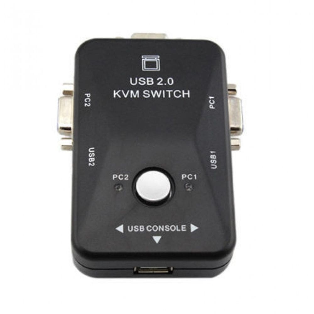 Chaveador Switch Kvm 2 Portas entrada Vga e Usb