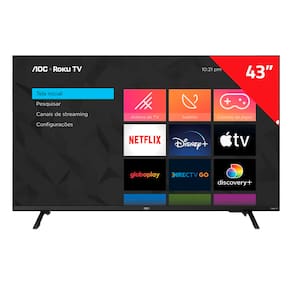 Smart Tv Full Hd 43 Polegadas Aoc Sistema Roku Tv Wi-fi Hdmi