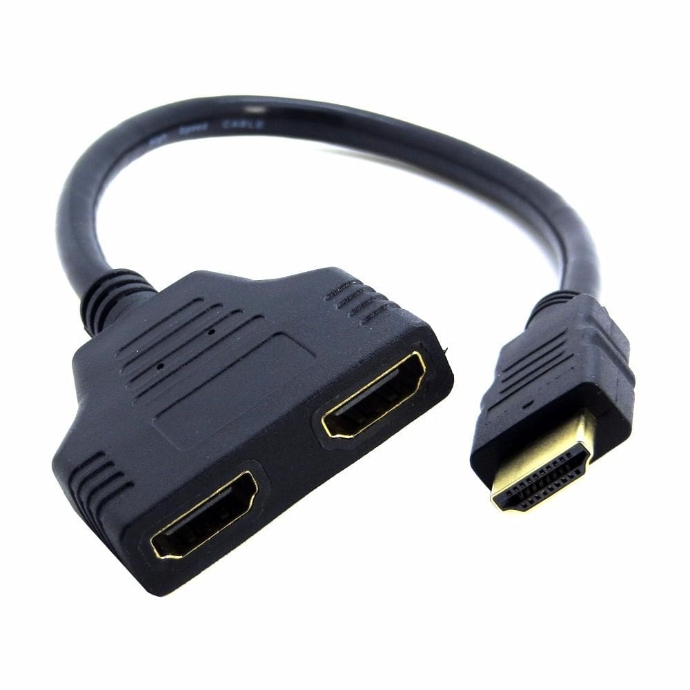 Cabo Hdmi Divisor Splitter Duplicador Y 1 Macho Para 2 Fêmea