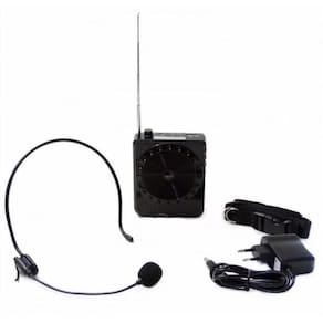 Megafone Amplificador Voz Microfone Professor Radio Fm Usb