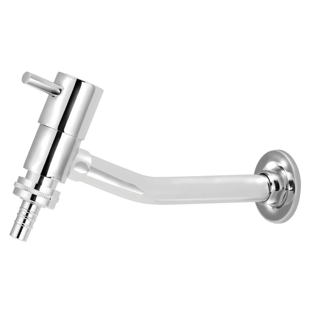 Torneira Longa Para Tanque/Jardim Reta Parede Bico Metal 1/4