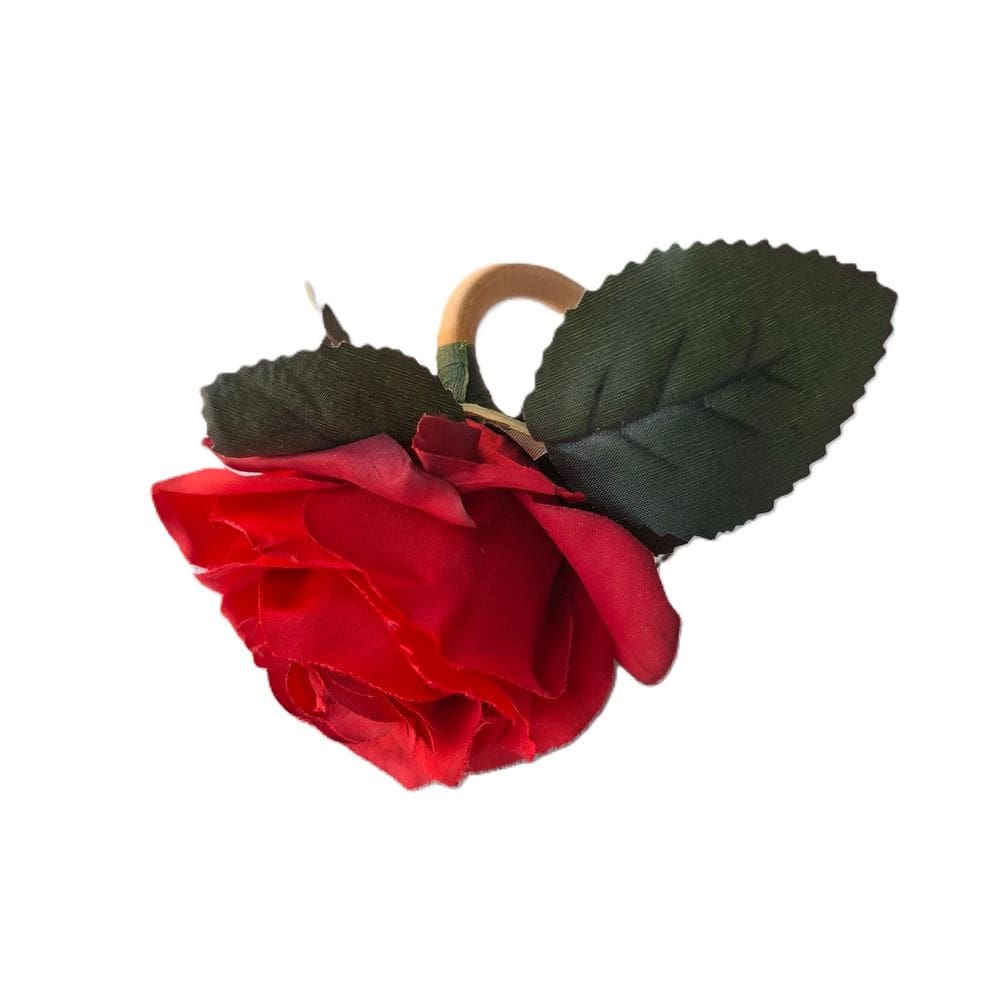 Porta-Guardanapo tipo Rosa com Argola Cor:Vermelha