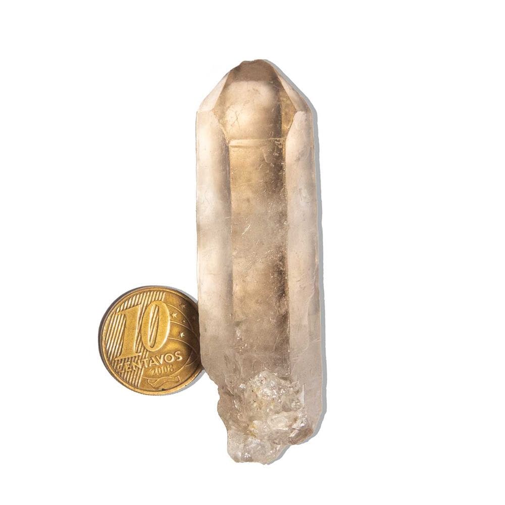 01 Ponta Quartzo Toque Fumê Bruto 20 a 50g 5 a 8cm Tipo B