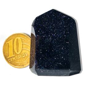 Ponta Pedra Estrela Azul Lapidada 3 a 4cm Média 24g Tipo B
