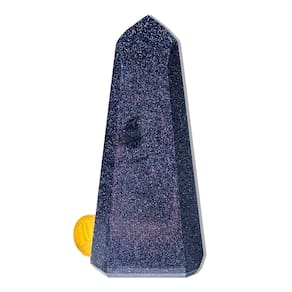 Ponta Pedra Estrela Azul Lapidada 11cm 204g Tipo B